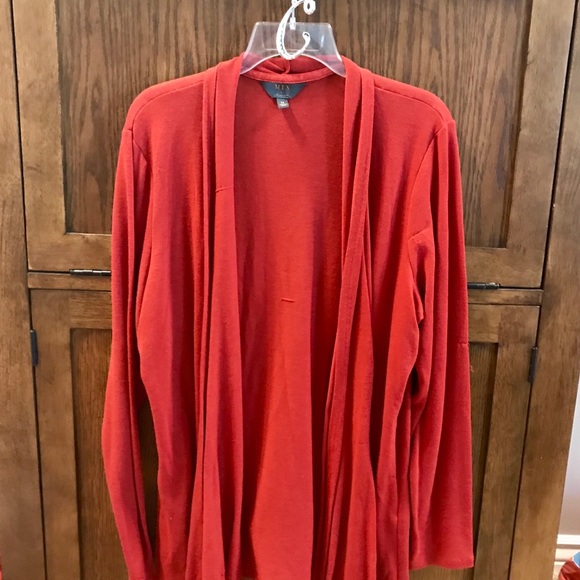 Mix by 41 Hawthorne Long Orange Cardigan - Picture 3 of 4